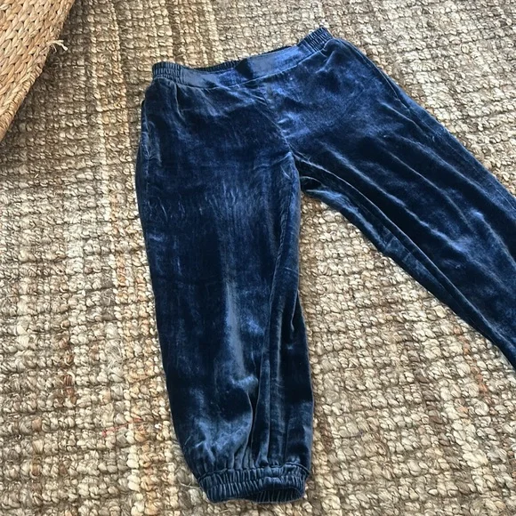 GO by Go Silk Royal Blue Velvet Lounge Pant Size XS